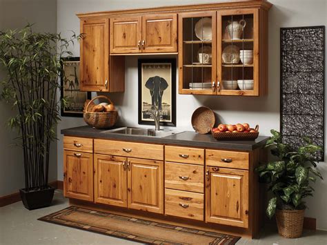 solid wood hickory kitchen cabinets